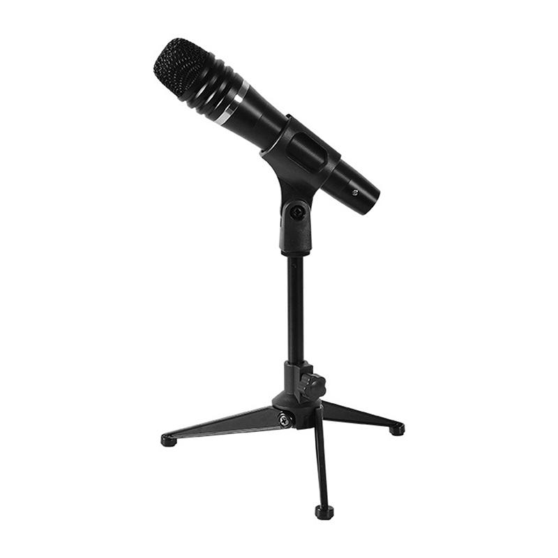 Adjustable Microphone Stand Desktop Tripod Mini Portable Mic Stand Holder Mic Clip Holder Bracket Lightweight For Live