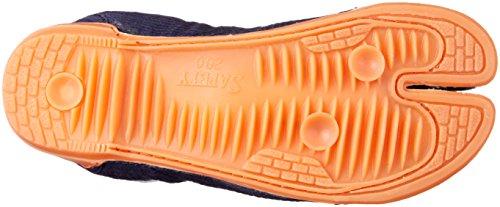 Works Homme Men's Tabi Socks with Resin Toe Cap, 10 Large Seams, Navy, Size 24.5 Cm (100-10)