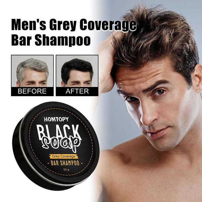 Savon assombrissant pour cheveux naturels, réparation rapide et efficace, teinture de couleur grise et blanche, savon pour cheveux lisses, hydrate, répare les cheveux abîmés pour hommes et femmes