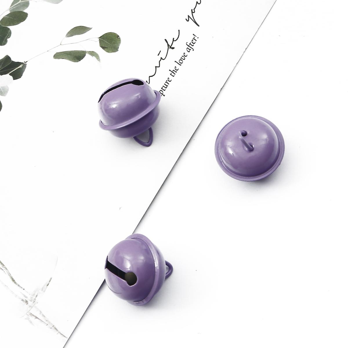 

10 шт. богатые и красочные железные колокольчики, подвески, рождественские колокольчики, бусины, украшения для вечеринки, подвески, поделки, аксессуары ручной работы фиолетовый