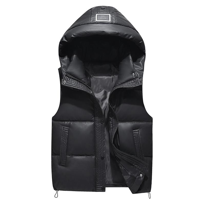 

Молодежный осенне-зимний водонепроницаемый жилет с капюшоном, однотонная повседневная куртка без рукавов 4XL