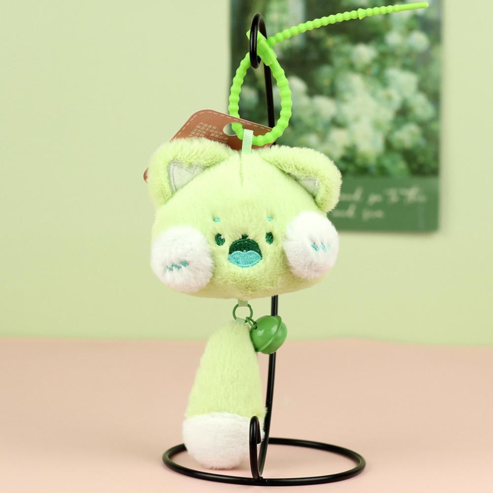 PP Cotton Cat Plush Keyring Long Tail Plush Cat Doll Pendant Plush Cat Keychain Bag Pendant