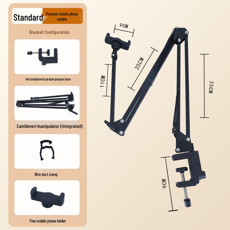 Universal Phone & Tablet Holder with Bluetooth for Bedside Streaming & Selfies