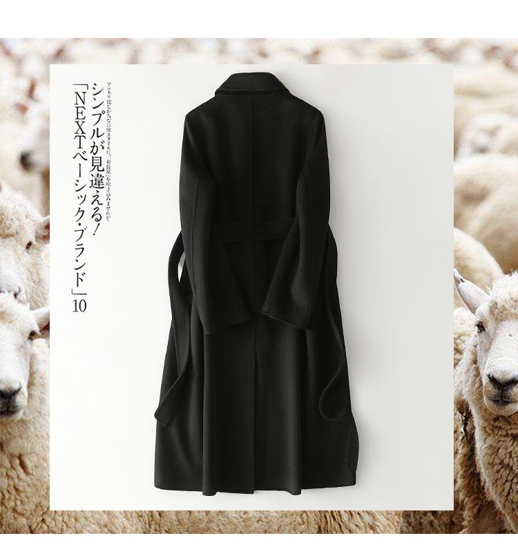 2022 Double-Sided Cashmere Slim-Fit Women's Long Wool Coat