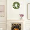 1PC With Berries For Front Door Lush Eucalyptus Leaf Home Artificial Greenery Wreath Holiday Decor 25cm