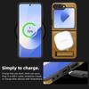 Suitable for Samsung ZFLIP6 Mobile Phone Case Business Folding Leather Case Magnetic Suction Bracket Crystal Shield ZFOLD5 Protective Case