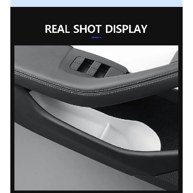 NovaAcc 4PCS Door Side Storage Box For Tesla Model 3 Highland 2024 Door Organizer Tray Door Handle Armrest Door Pocket Inserts
