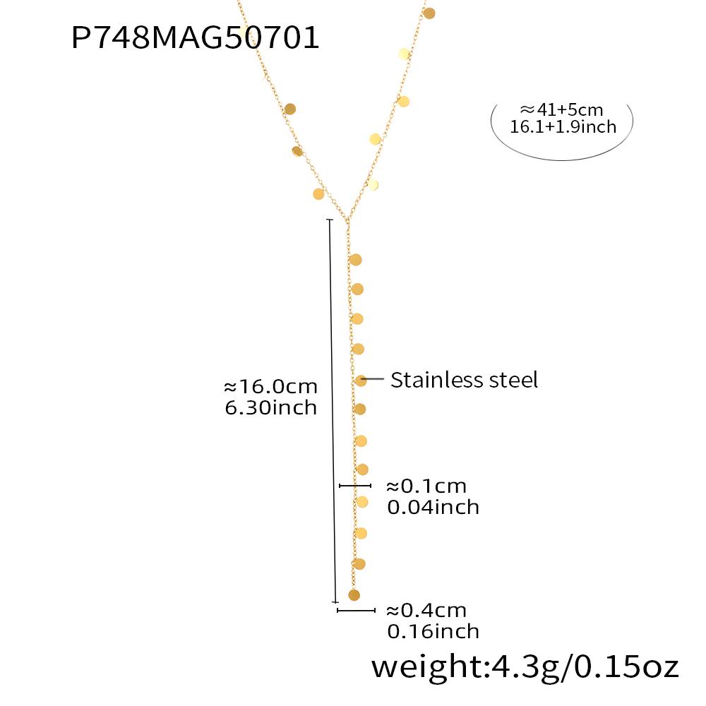 Multi Models Long Tassel Necklaces In Stainless Steel With 18k Gold Plated Waterproof Non Tarnish Chains Necklace For Women