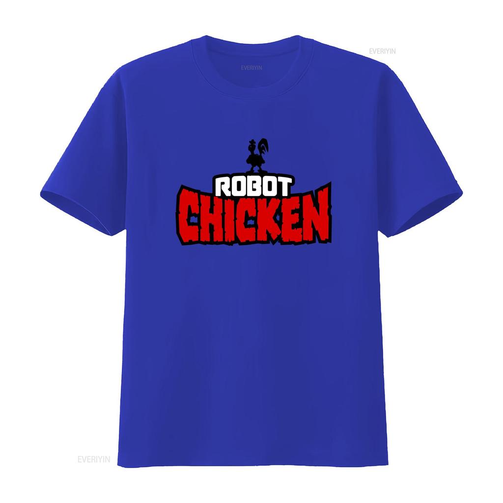 ROBOT CHICKEN Koszulka z serialu TV Unikalny i Stylowy Design dla Fanów vintage Sprana męska Wygodna Lekko Rozciągliwa moda