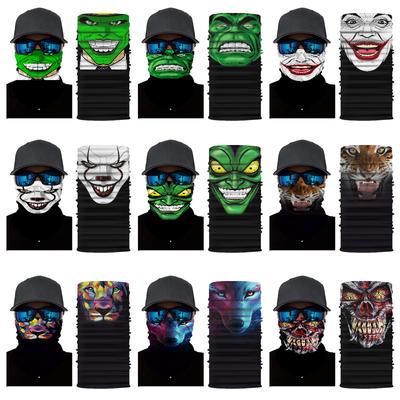 3D Skull Animal Face Scarf Tube Scarf Funny Skiing Cycling Headband Practica#L^