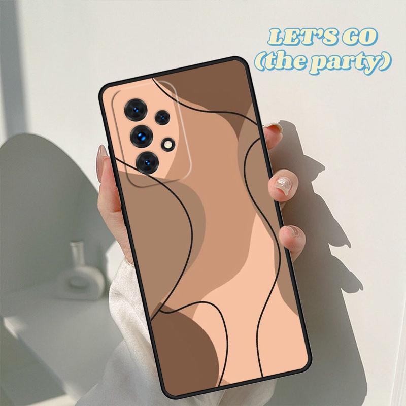 Latte Love Brown Heart Aesthetic phone case For Samsung Galaxy A42 A31 A40 A51 A71 A32 A80 A91 A52 A72 A20e A21S A50 A70 A11 A12