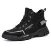 2025 Spring Men's High Top Martin Boots: Trendy British & Korean Fashion Work Shoes