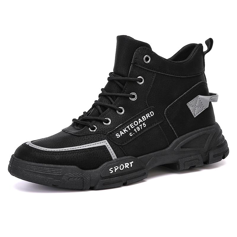 Pánské jarní boty Martin s vysokým svrškem 2025: Trendy britské a korejské pracovní boty