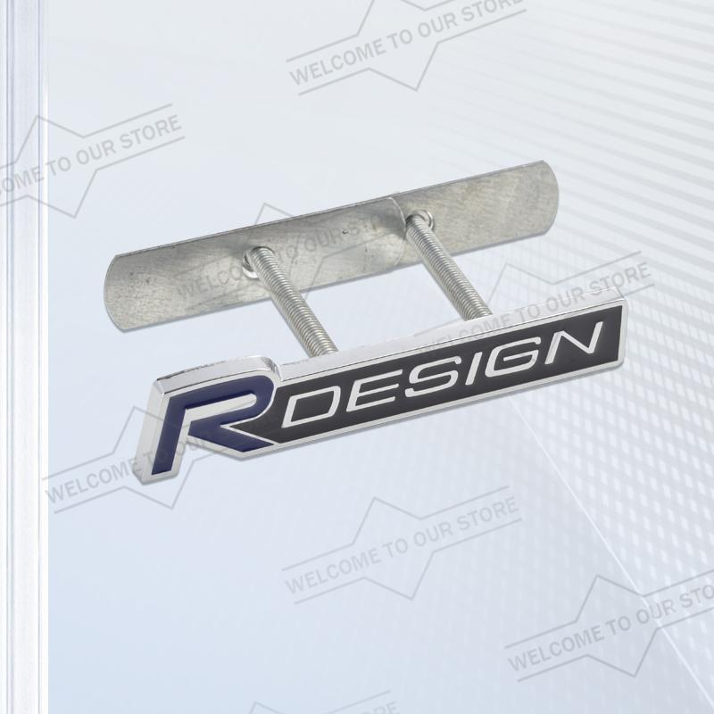Car Styling Body Trunk 3D Metal R Design Emblem Grille Badge Stickers Decal For Volvo S60 S80 S90 XC90 XC60 XC40 V50 V70 V60 S40