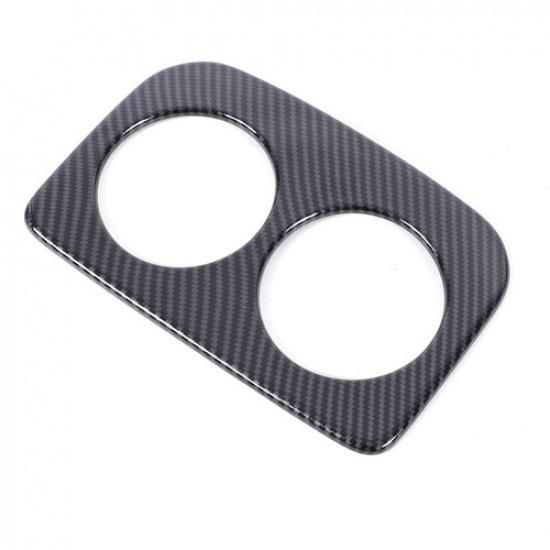 ABS Carbon Fiber Interior Rear Seat Cup Holder Cover For Subaru Crosstrek 23-24