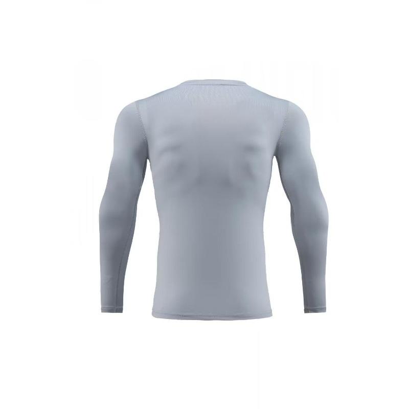 Men's Compression Long Sleeve T-Shirt, Quick-Dry Athletic Workout Top With Reflective Stripes