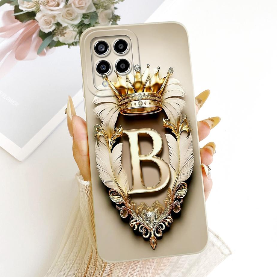 For Samsung Galaxy M33 M53 5G Case Cool Crown Letters Cover Shockproof Phone Case For Samsung M33 M 53 Galaxy M53 5G Soft Fundas