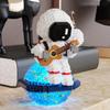 1423pcs Guitar Astronaut Model Micro Building Blocks Luminous Spaceman Desktop Ornament For Kids Toys Gift Set