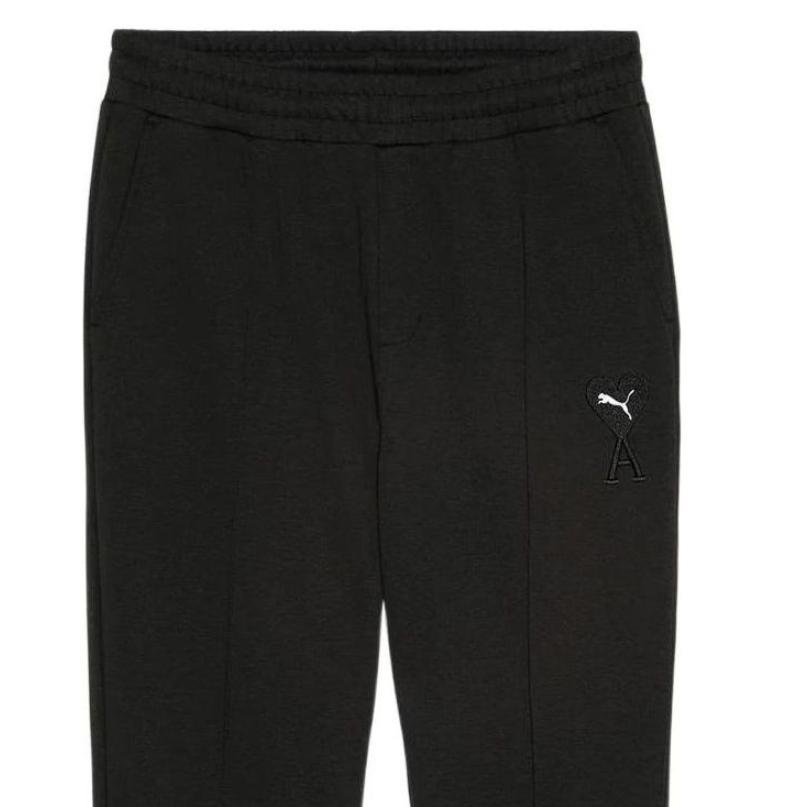 Puma X Ami Co-Branded Collection Knit Track Pants With Heart Logo Men Bottoms Black 534298-01