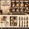 Miniatur Stofffiguren Szene Nähset für Regal-Auslage, DIY Handmontage-Projekt mit Tischakzent und Geschenk-Attraktivität