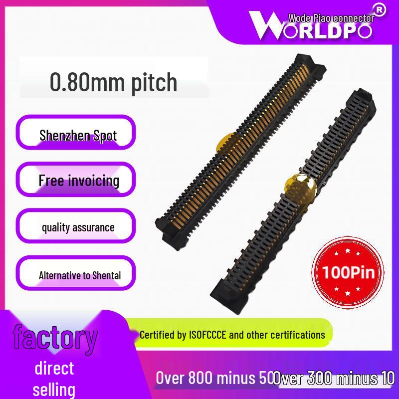 

100-Pin Female Connector 11/18mm Height, Replacement for SAMTEC Shen Tai ERF8-050-09.0-L/S-DV-K-TR