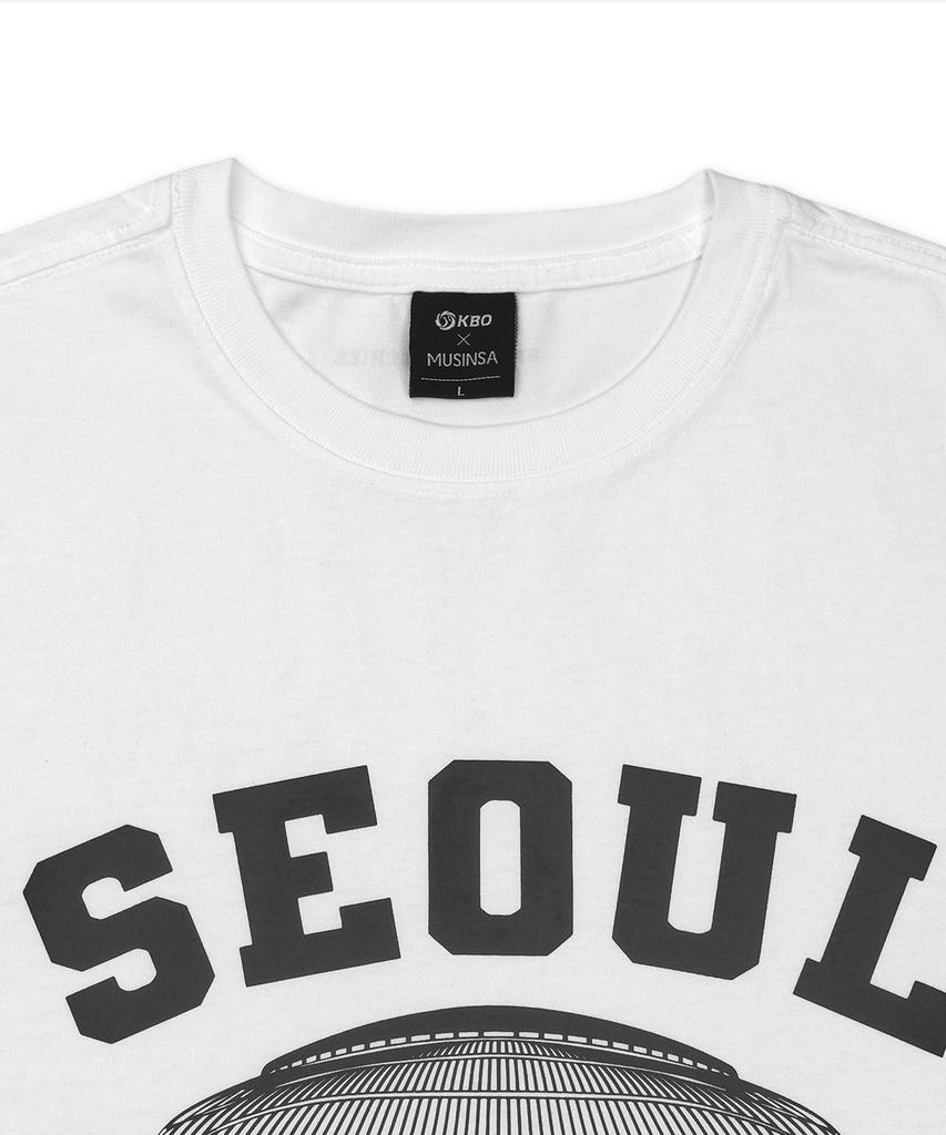 Hangugyaguwiwonhoe Mss X Kbo Ballpark Short Sleeve T-Shirt White [Seoul Heroes]