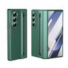Samsung Galaxy Z Fold 7/6/5/4/3 Leather Phone Case with Steel Film Pen Slot Hinge Protection Shockproof Cover for Galaxy Z Fold