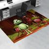 Cartoon Red Green Ants Forest Undergrowth Scene Print Area Rug Non‑Slip Rectangular Floor Mat Home Decor