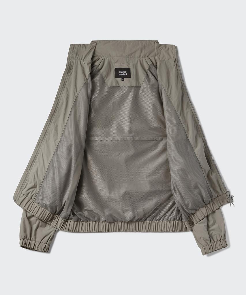 Musinsa Standard Oversized High-Neck Windbreaker Jacket [Light Khaki]