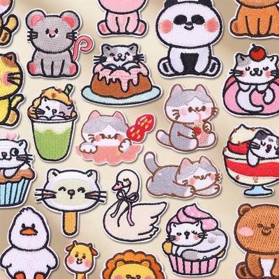 Cartoon Cute Small Animal Embroidered Iron On Patch DIY for Hats Jeans Backpack Clothing Sew Sticker Decoration Cap