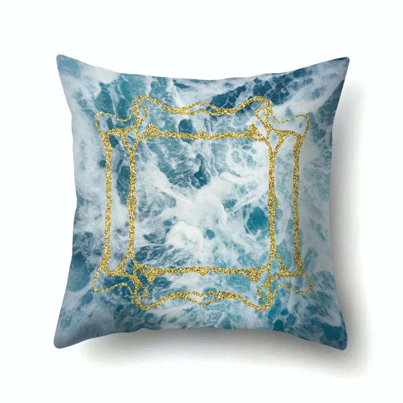 45x45cm Geometric Stripe Pillowcase Simple Marble Patchwork Cushion Cover Art Linear  Sofa Office Seat Home Decor