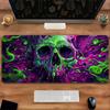 Green and Purple Skull Gaming Mouse Pad Large Mousepad XXL Table Mat Anti-slip Keyboard Rug Laptop Desk Game Office Home Writing