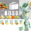  Vegetable Chopper Manual Dicer with Suction Base and Quick Cutting Blades, Multifunctional Kitchen Gadget, Black