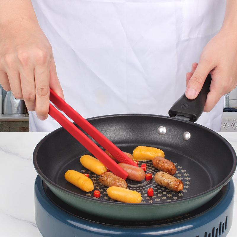 Silikon-Toastzange, Untersetzerzange für Lebensmittel, Küchenzange, rutschfeste Kochklammer, Grill-/Salatwerkzeuge, Grill-/Küchenzubehör