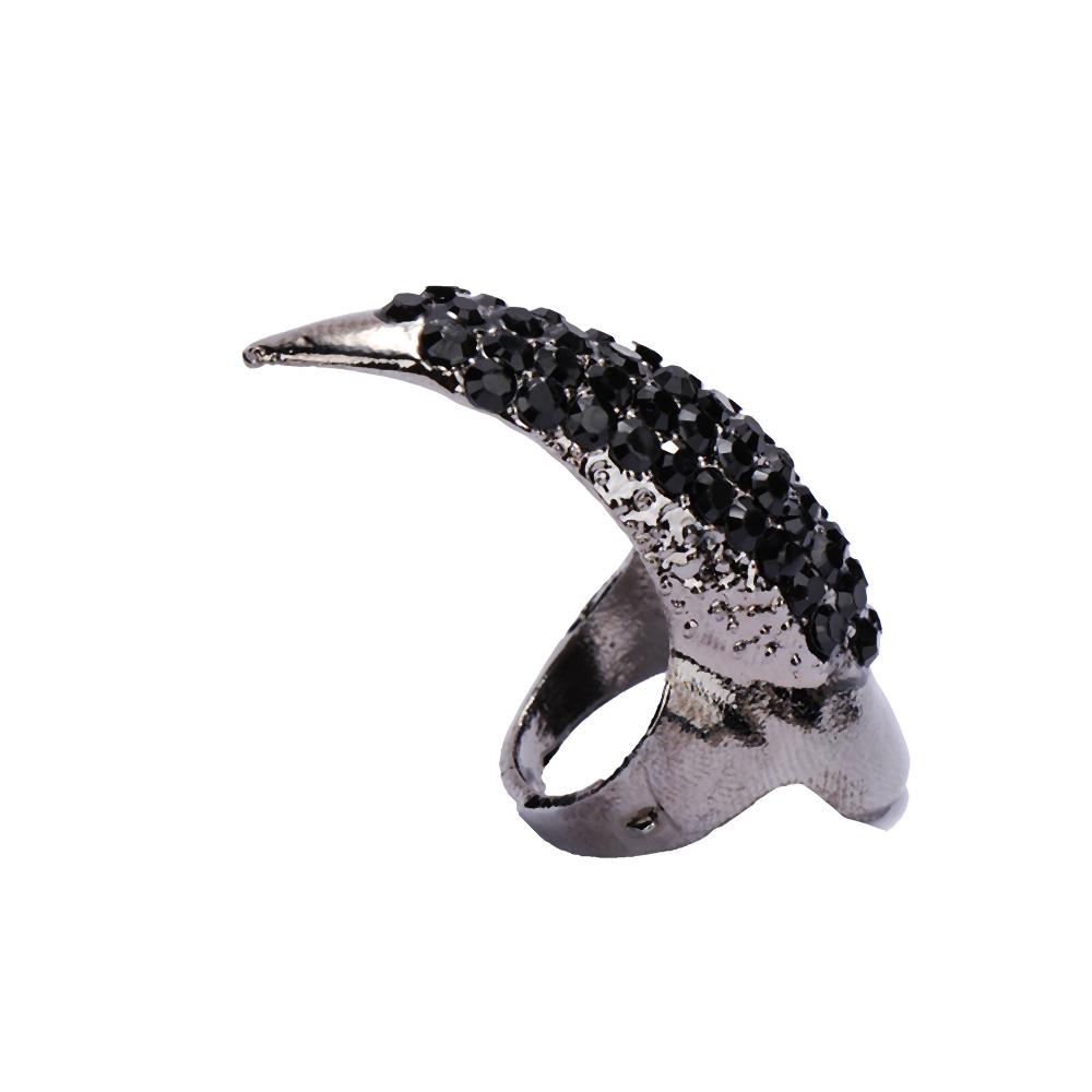 1pcs Cool Rock New Brand Eagle Claw Hook Ring Exquisite Gothic Punk Finger Nail Crystal Rhinestones