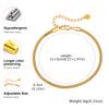 Stainless Steel Mesh Strap Anklet for Women,Gold Color Chain Anklets,Fashion Foot Leg Bracelet Jewelry Gift