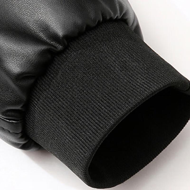 Tucano Men's Retro PU Leather Baseball Collar Jacket