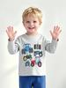 Autumn 2026 Boys' Cartoon Tractor Long-Sleeved T-shirt - European & American Style