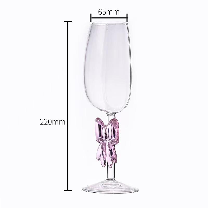 

Bow Tie Cocktail Glass Elegant Champagne Wine Cup Half Body High Quality Crystal Clear 51-100ml