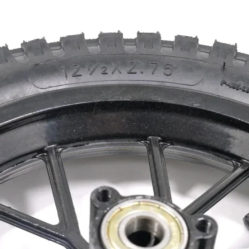 Pocket Bike Mini Moto Gasroller Vordere Hintere Felge Lager Bremsscheibe Rotor Ritzel Für Reifen 12,5 x 2,75 Schlauch 12 1/2*2,75