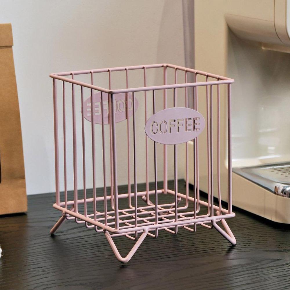 Durable Multicolor Coffee Pod Organizer Square Stationery Supplies Storage Rack Desk Organizer Storage Basket Home Decoration