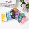 50Pieces Set of Dual Color Four Season High Elastic Seamless Hair Rope Simple and Durable Fashionable Leather Band Soft Knitt
