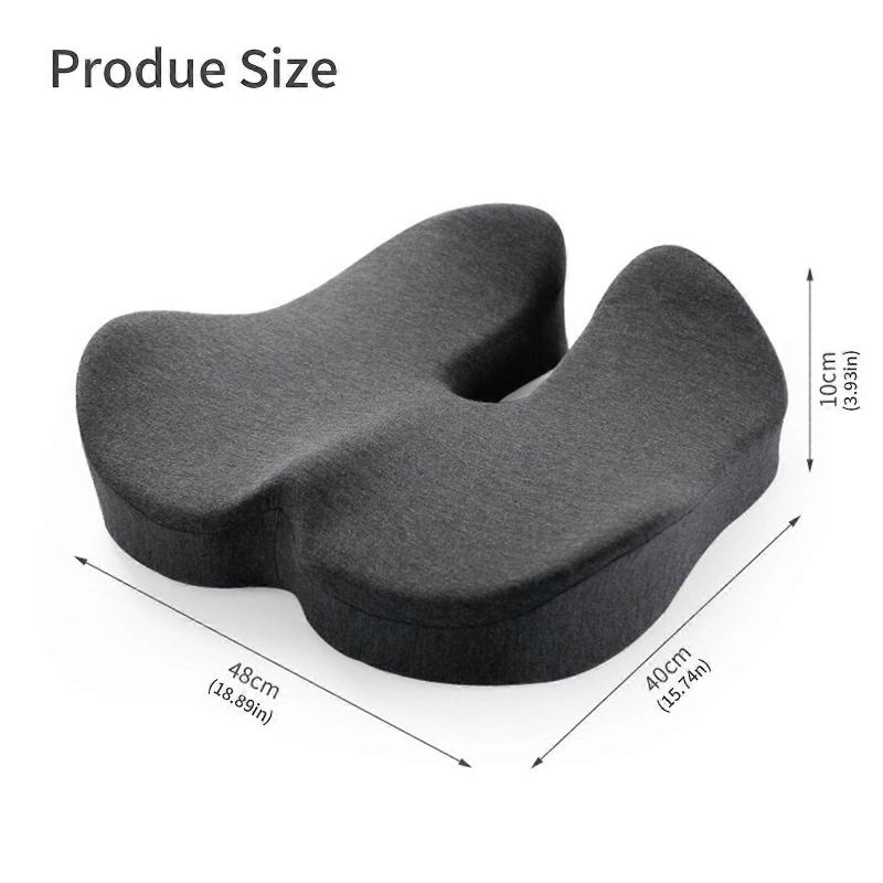 Ergonomic memory foam car seat cushion, suitable for office chairs and car seats, relieves back and tailbone discomfort, pink