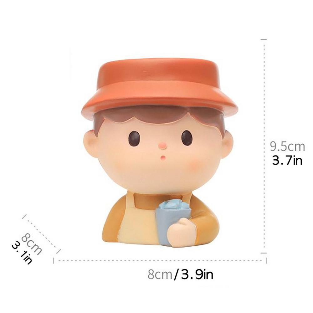 

Мультяшный цветочный горшок, горшок для суккулентов, декоративная ваза из смолы, подходит для дома, террасы, газона, сада, контейнер для небольших растений