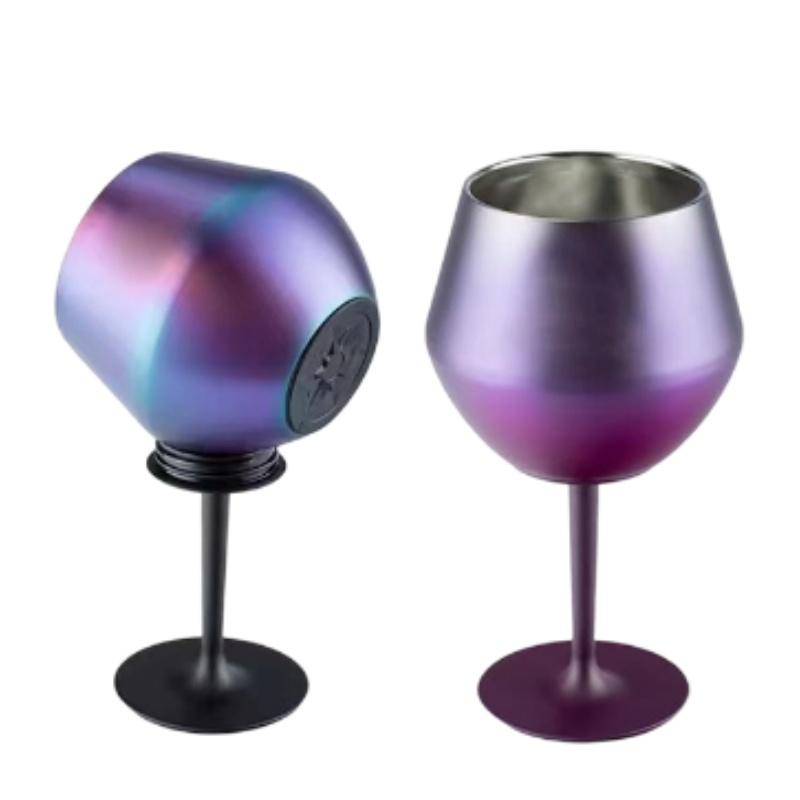 14-Ounce Portable Red Wine Glass 304 Stainless Steel Insulated Detachable Design for Outdoor Light Drinks