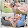 Solid Color Simple Plush Backrest Can Be Disassembled and Washed Home Sofa Protect The Waist Soft Cushion Large Size Pillow