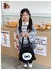 Egg Party Cute Cartoon Kids' Canvas Backpack, Large Plush Handbag & School Bag