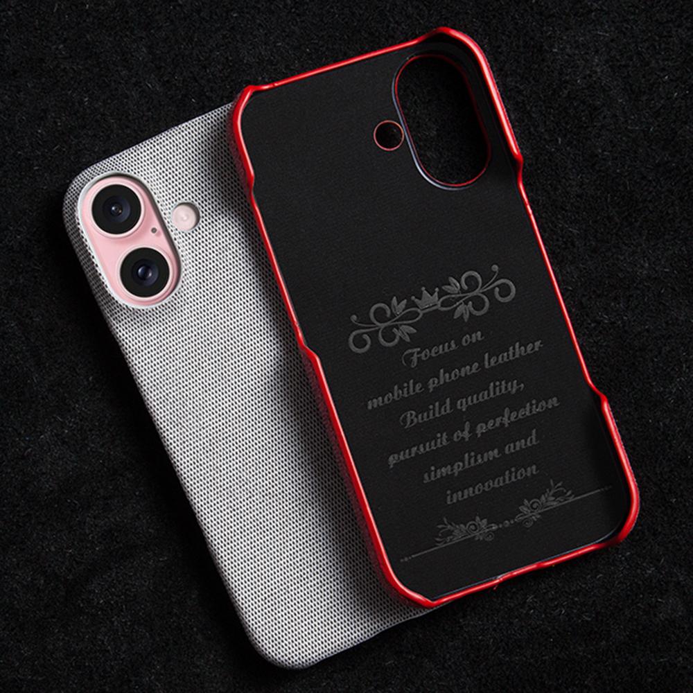 For iPhone 16 Case Cloth Texture Anti-Scratch Protective PC Phone Cover