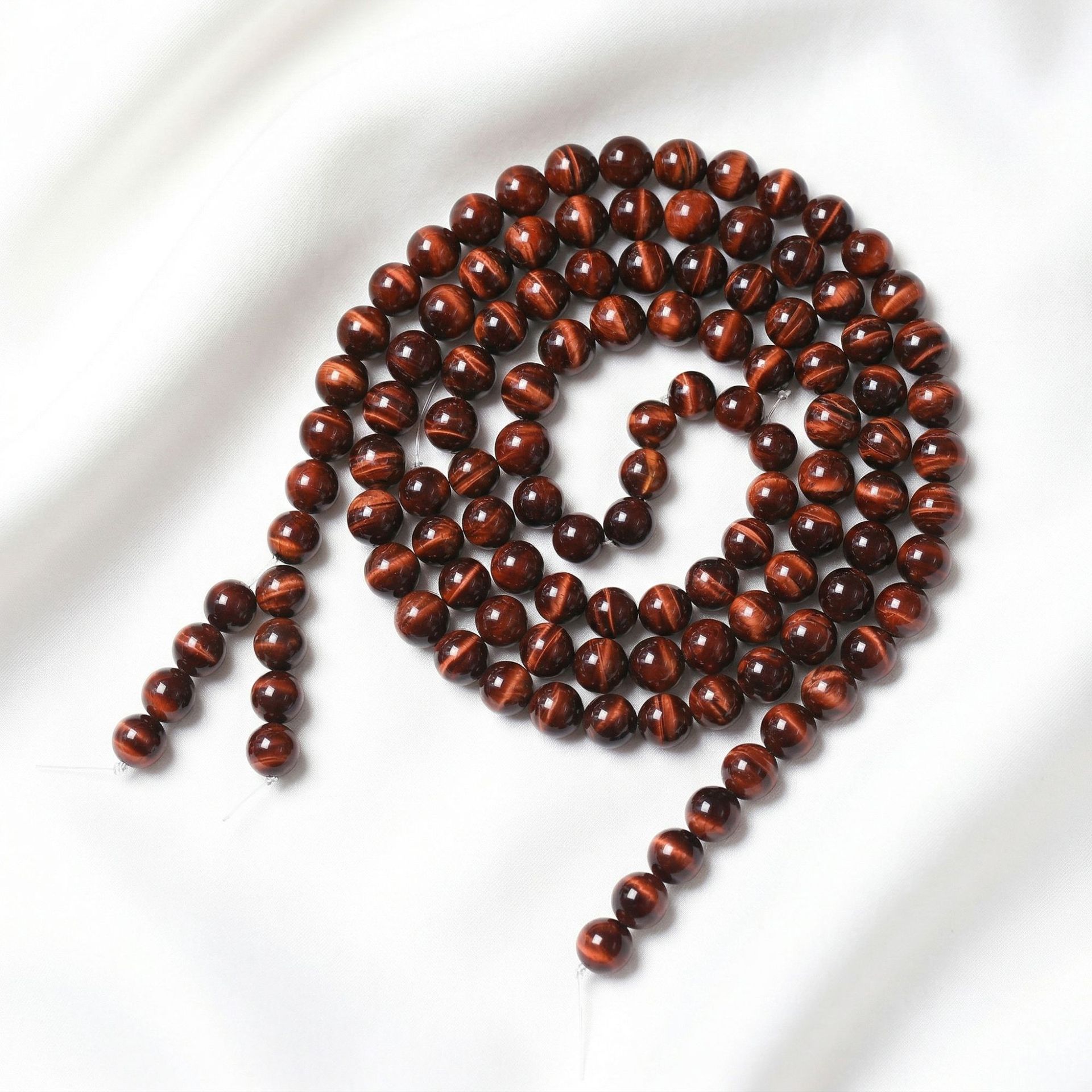 

Natural red tiger eye stone loose beads semi-finished product DIY Handmade beaded bracelets, necklaces, jewelry accessories, beaded items for women 4MM One（90Left and Righ