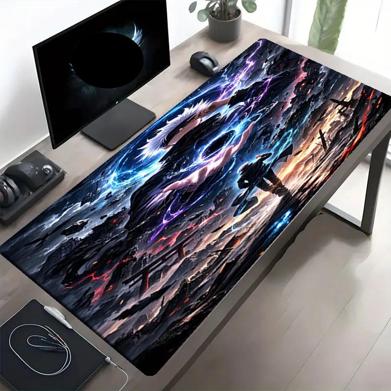 Jujutsu Kaisen Print Mouse Pad, Anti‑Slip Desktop keyboard Mat, for PC Laptop Gaming Working Daily Use, Cool Festival Surprise Gift